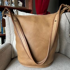Coach Vintage Duffle Shoulder bag made in NYC in putty